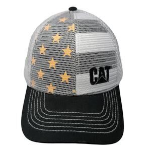 CAT Snapback Trucker Hat Multicolor One Size Adjustable Mesh Back Patriotic MPC